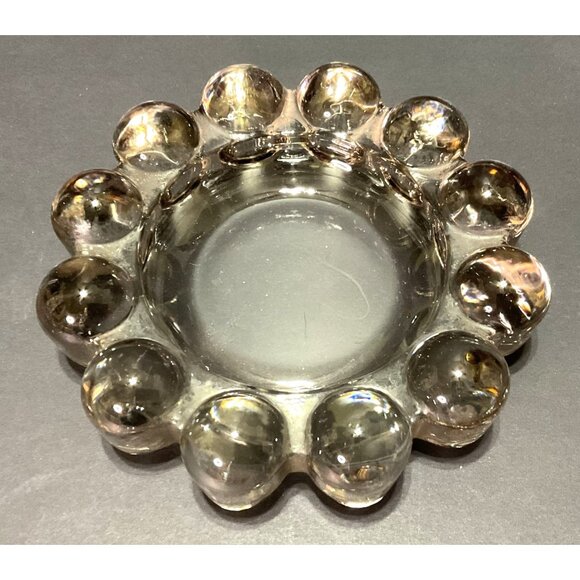 Vtg Boopie Bubble Ashtray Anchor Hocking Clear MCM Style 5" in Diam Retro Mid Ce - Picture 1 of 4